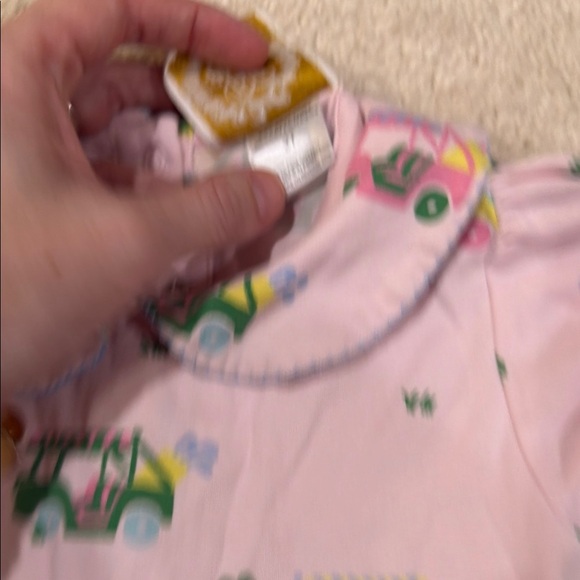 Pink Dress with Colorful Car Print - Picture 2 of 3